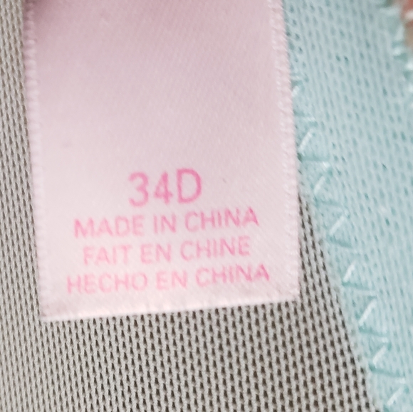 💋 💄 Bra Size 34D Bustier lingerie Victoria's Secret sheer blue corset 💋 👠 - Picture 4 of 4